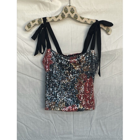 Free People Tops - Free people sequin tie top